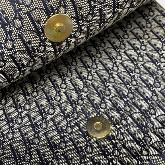 Auth DIOR/ChristianDior Street Chic, Trotter - Navy Cream Dark Brown Jacquard - Picture 11 of 16